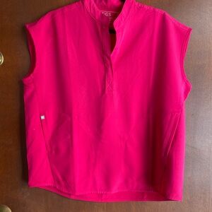 Figs Women's Hot Pink Rafaela Scrub top & Cargo Straight Scrub bottom set